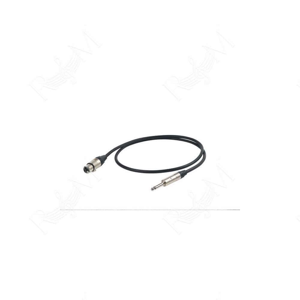 Cavo professionale esoterico sbilanciato con connessioni spina jack Mono Ø 6.3 mm Neutrik - presa volante XLR 3P Neutrik/NP2X - 