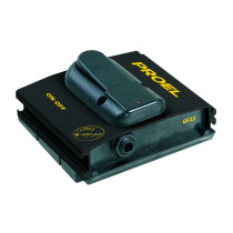 Pedale di comando “ON/OFF” in robusto ABS e alluminio con piedini antiscivolo e scanalature ad incastro.