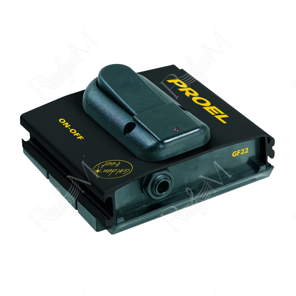 Pedale di comando “ON/OFF” in robusto ABS e alluminio con piedini antiscivolo e scanalature ad incastro.