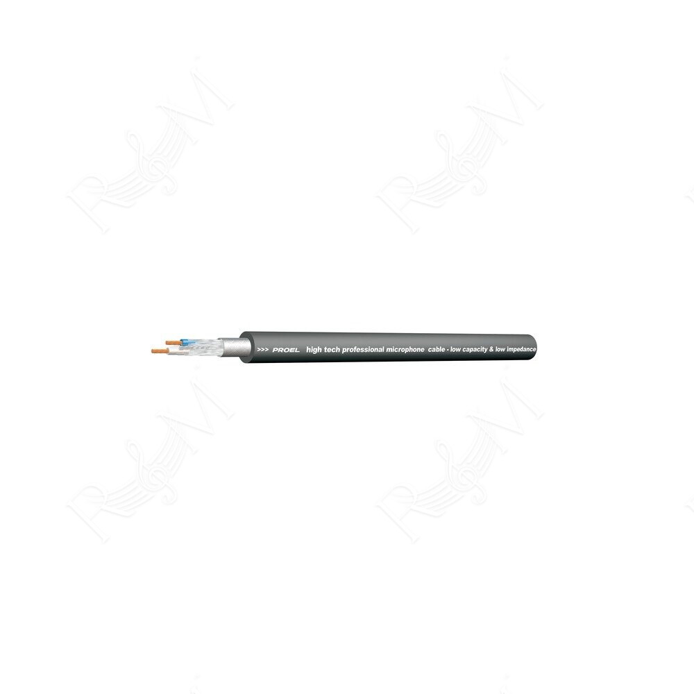 Cavo bilanciato “high quality” per microfono con guaina esterna flessibile - O.F.C. (Oxygen Free Copper - Sezione 2 x 0,22 mm2).