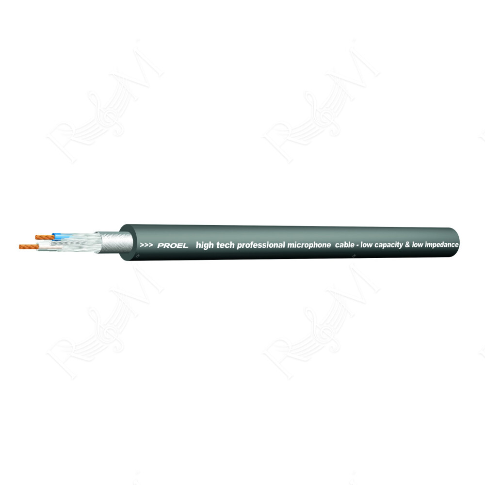 Cavo bilanciato “high quality” - per microfono con guaina esterna flessibile - O.F.C. (Oxygen Free Copper - Sezione 2 x 0,34 mm2