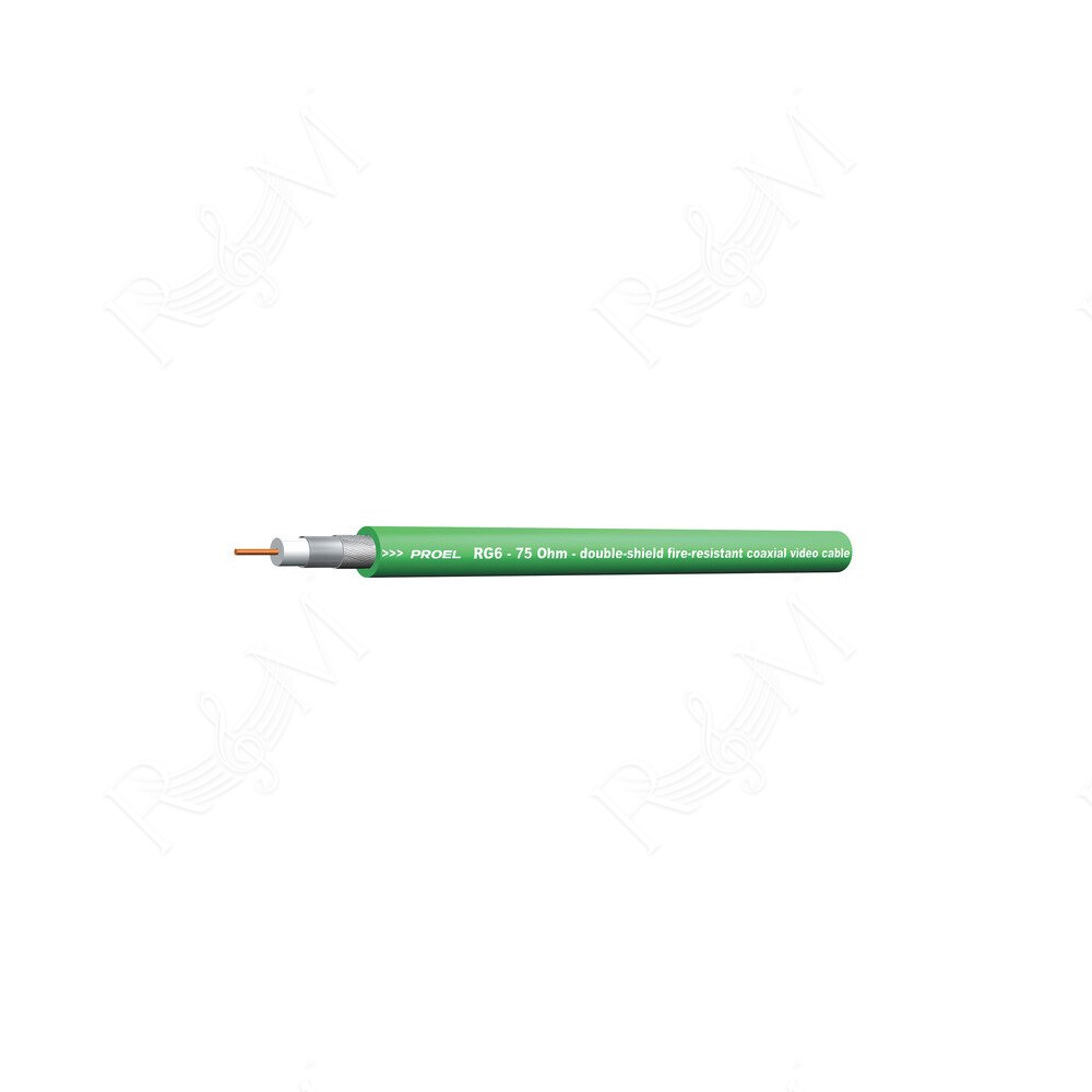 Cavo audio-video digitale RG6 a doppia schermatura Low Loss con guaina LSZH.