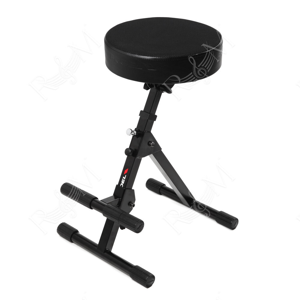 Sgabello dal design innovativo, realizzato in acciaio tubolare.