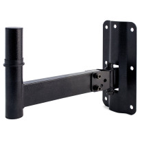 Robusto supporto in acciaio tubolare a parete per casse acustiche di ridotte dimensioni (Profondità del tubolare 20 cm)