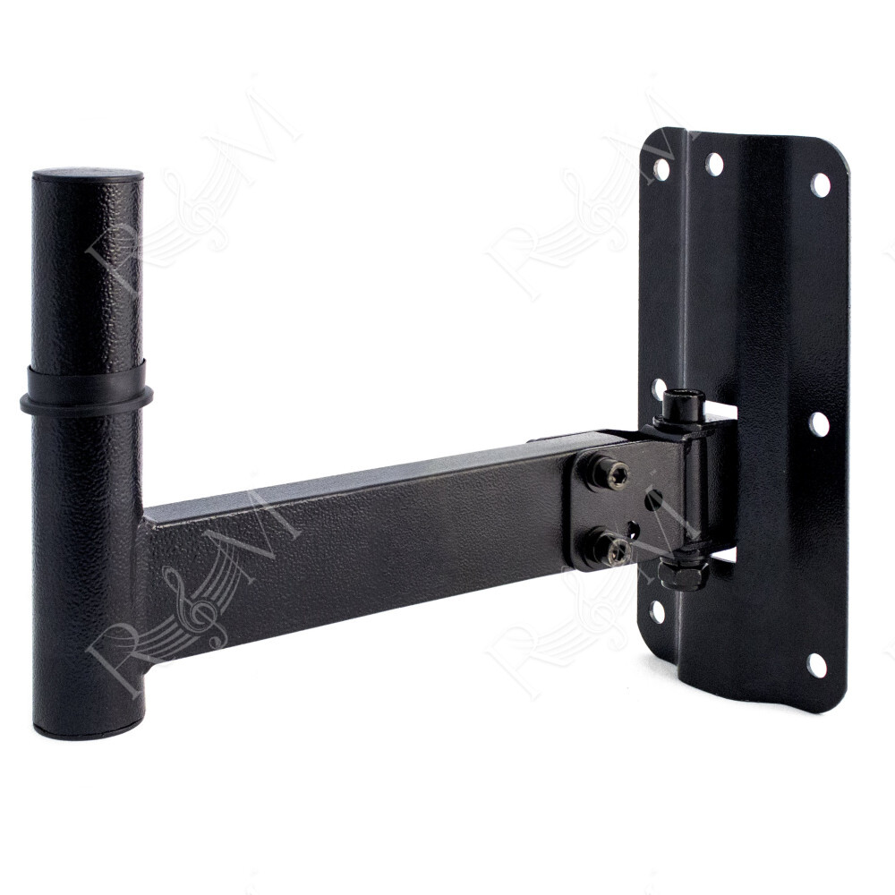 Robusto supporto in acciaio tubolare a parete per casse acustiche di ridotte dimensioni (Profondità del tubolare 20 cm)