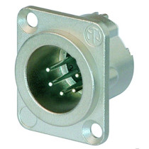 Spina da pannello NEUTRIK XLR 5P in alluminio anodizzato.