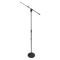 Asta professionale con giraffa telescopica per microfono, dotata di base in ghisa