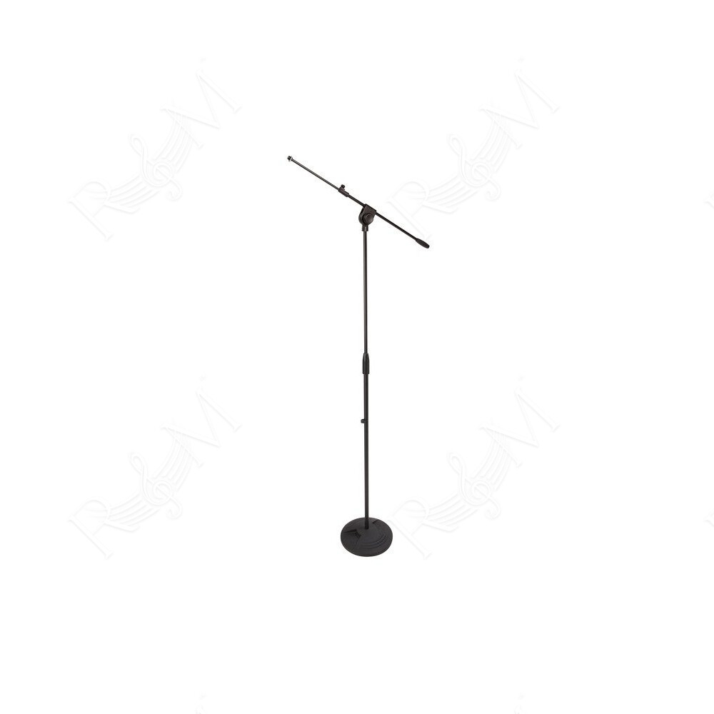 Asta professionale con giraffa telescopica per microfono, dotata di base in ghisa