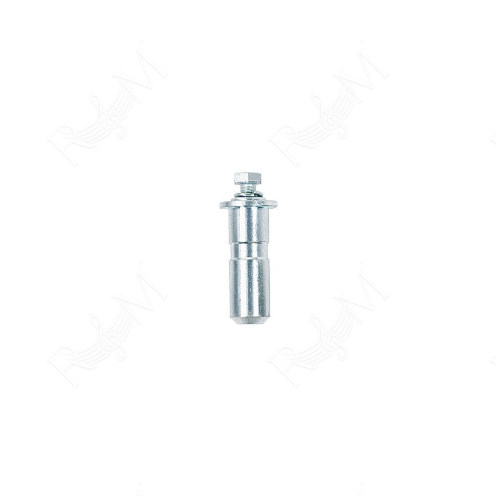 Adattatore a vite in acciaio tornito (ø 28 x 80 mm.) con bullone M12 x 25 mm. incorporato.