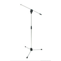Asta professionale a giraffa per microfono, con base tripoide e snodo superiore in alluminio e manicotto di regolazione in nylon