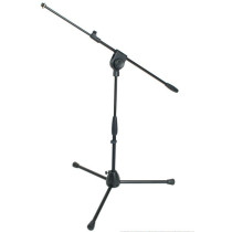 Asta professionale 'nana' a giraffa telescopica per microfono, con base tripoide in alluminio e manicotto di regolazione in nylo