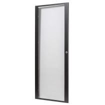 Porta anteriore a 24U, realizzata in plexiglass con telaio in acciaio