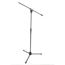 Asta professionale a giraffa per microfono, con base tripoide in alluminio, snodo superiore in acciaio.