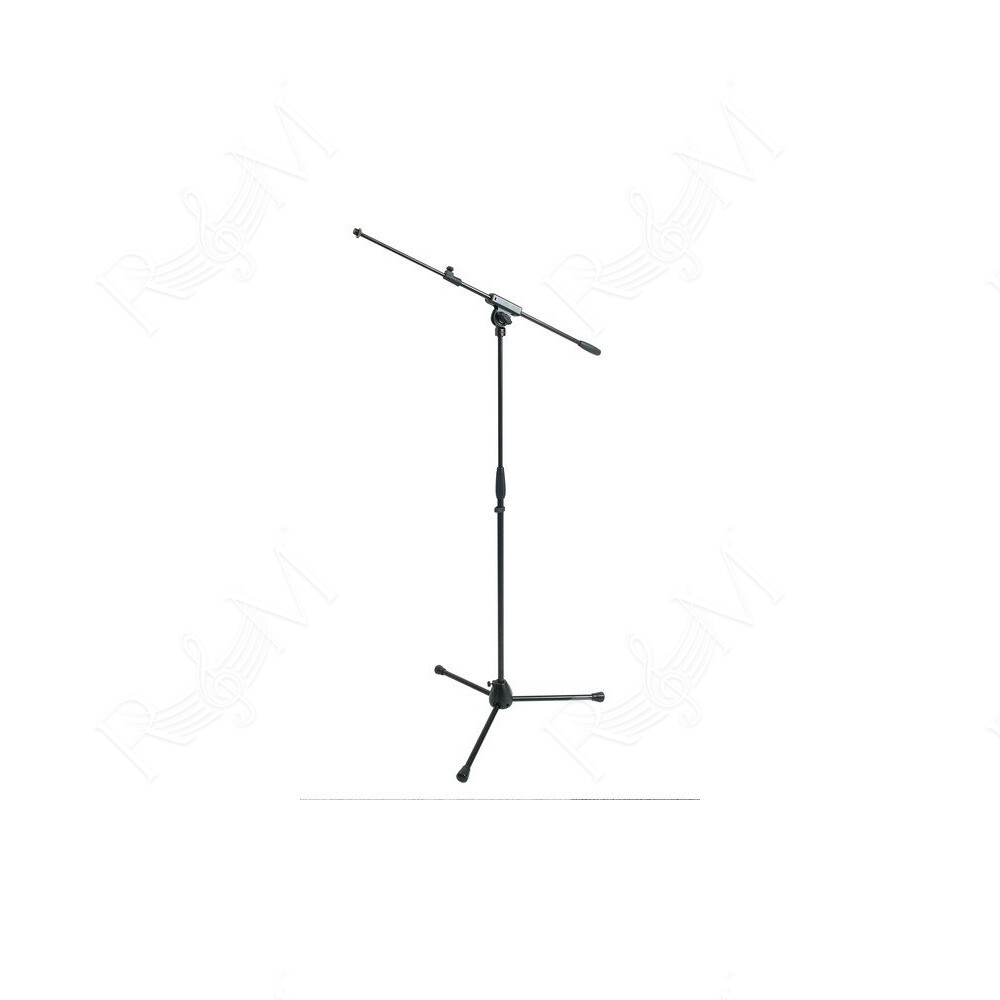 Asta professionale a giraffa telescopica per microfono, con base tripoide in alluminio, snodo superiore in acciaio.