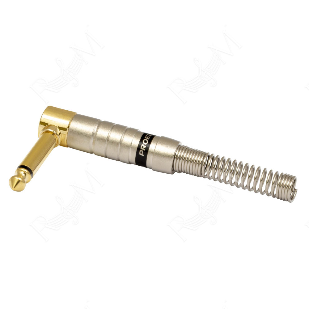 Jack mono professionale Ø 6.3 mm. -1/4' , angolare a 90°.