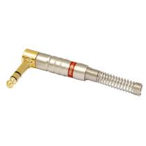 Jack stereo professionale Ø 6.3 mm-1/4' professionale, angolare a 90°.