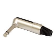 Jack mono professionale Ø 6,3mm.-1/4' ad angolo 90°.
