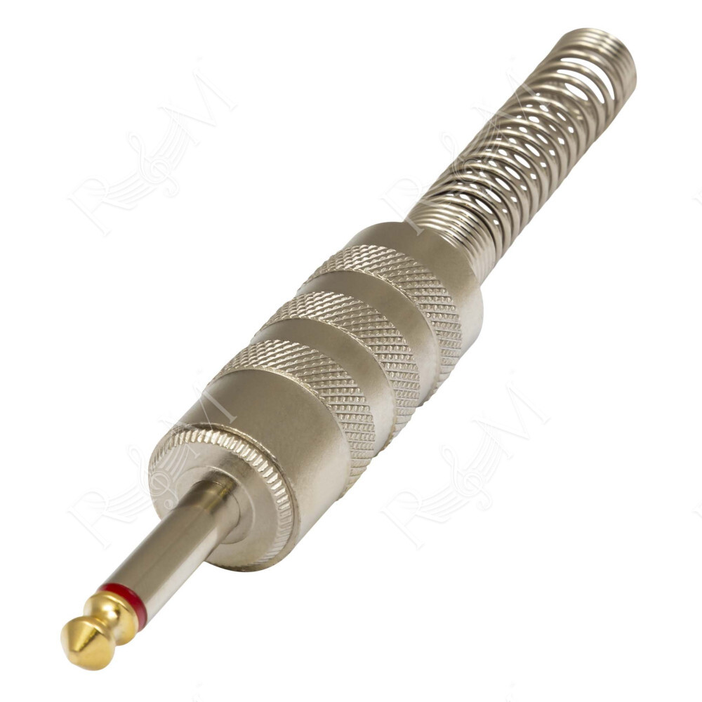 Connettore professionale jack mono 6,3 mm - 1/4“. Colore: Argento.