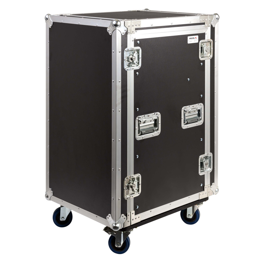 Custodia COMBO 19' 18U con portamixer 10U regolabile in altezza, profondità utile corpo 45 cm.