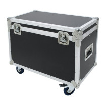 Flight case multifunzione realizzato in multistrato di pino marino di spessore 9mm. con ruote girevoli da 100 mm di tipo industr