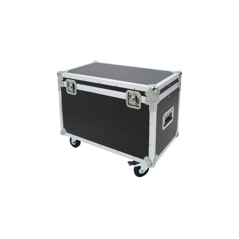 Flight case multifunzione realizzato in multistrato di pino marino di spessore 9mm. con ruote girevoli da 100 mm di tipo industr
