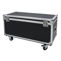 Flight case multifunzione realizzato in multistrato di pino marino di spessore 9mm. con ruote girevoli da 100 mm di tipo industr