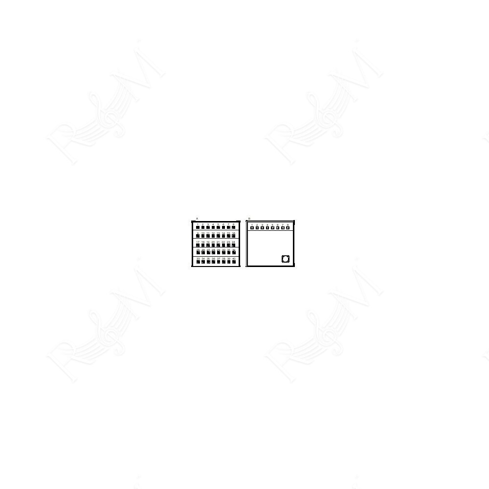 Stage Box con N. 40 prese da pannello XLR neutrik 3 poli (NC3FDL1), N. 8 spine da pannello XLR neutrik 3 poli (NC3MDL1), N. 1 sp