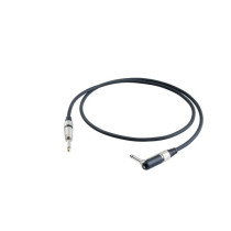 Cavo professionale per strumenti con connessioni spina jack Mono Ø 6.3 mm - spina jack Mono Ø 6.3 mm ad angolo PROEL/S2CPROBK - 