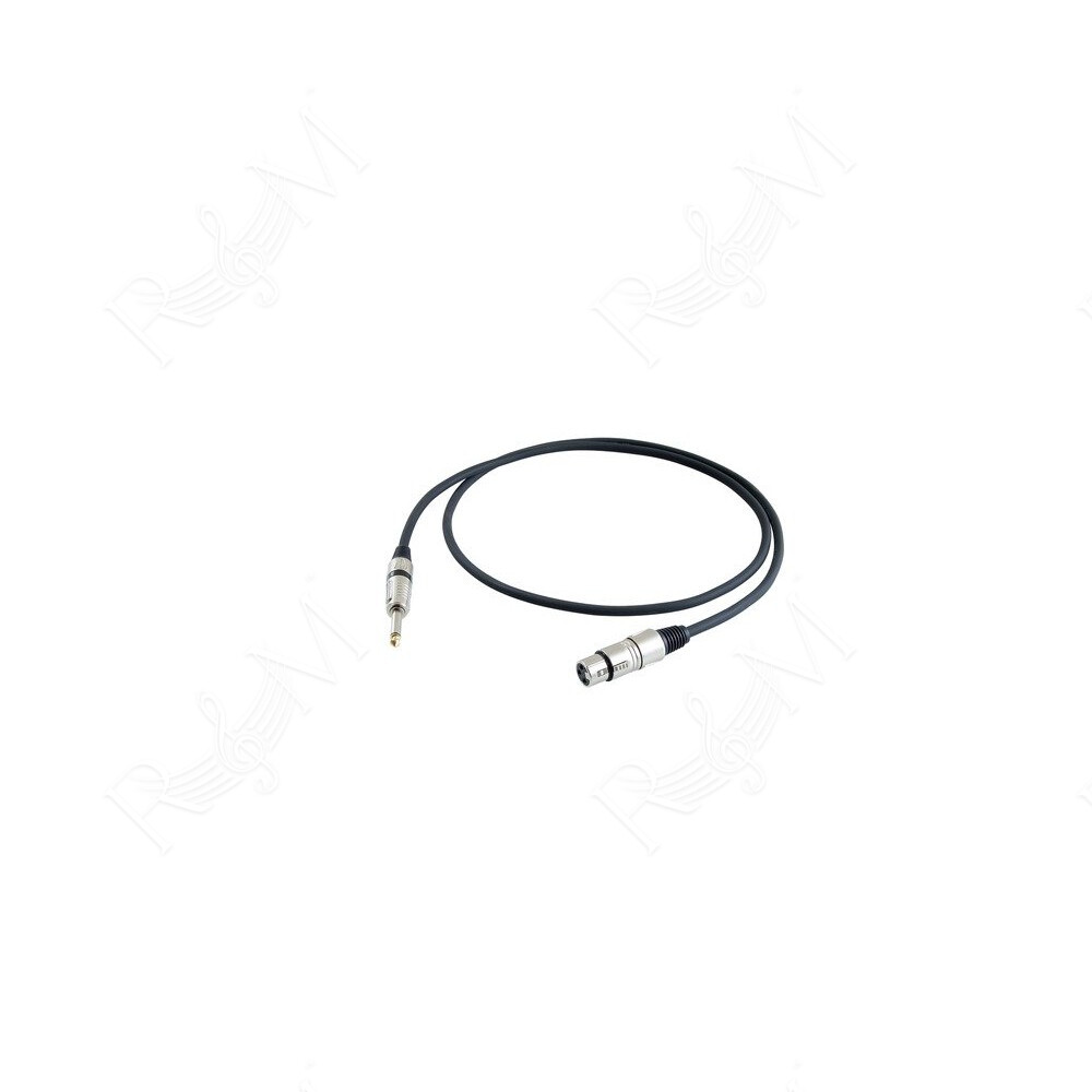 Cavo professionale sbilanciato con connessioni spina jack Mono Ø 6.3 mm PROEL - presa volante XLR 3P PROEL/ S2CPROBK HPC210BK - 