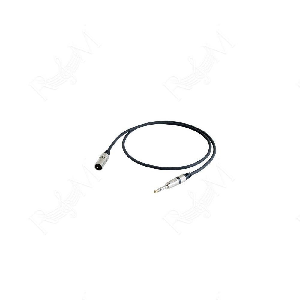 Cavo professionale bilanciato con connessioni jack Stereo Ø 6.3 mm PROEL - spina volante XLR 3P PROEL/S3CPROBK - HPC210BK - XLR3