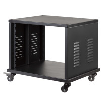 Supporto rack professionale da 19" ad 8U, con struttura in acciaio.