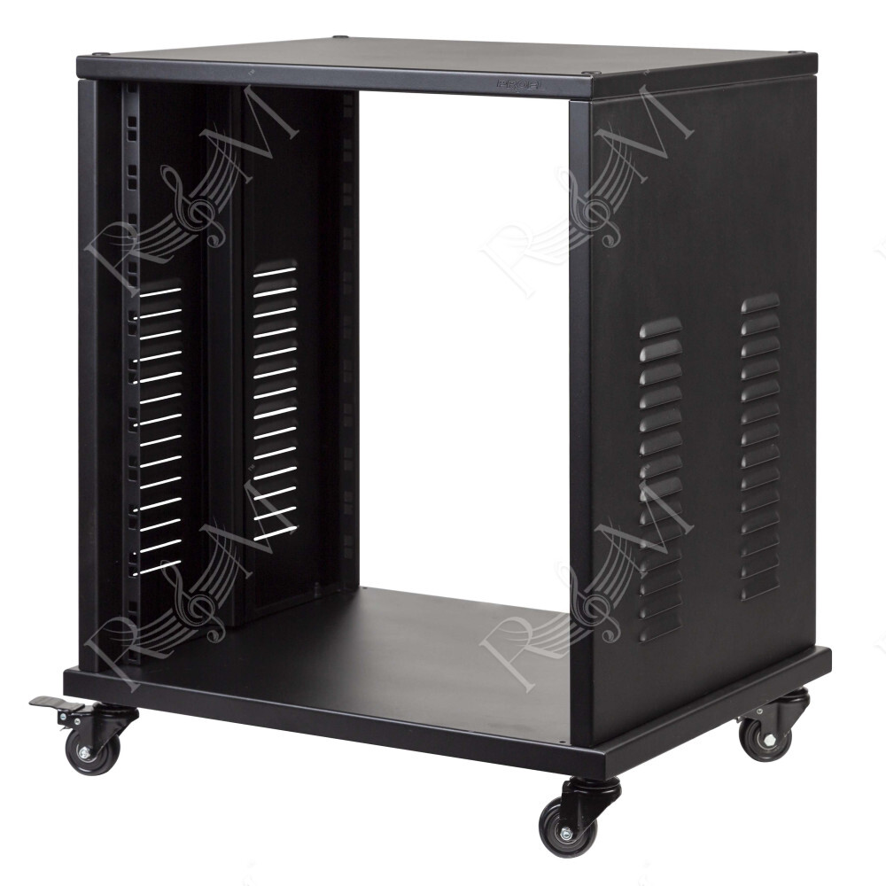 Supporto rack professionale da 19" ad 12U, con struttura in acciaio.