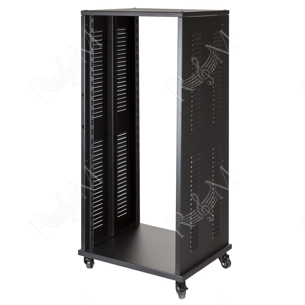 Supporto rack professionale da 19" ad 24U, con struttura in acciaio.