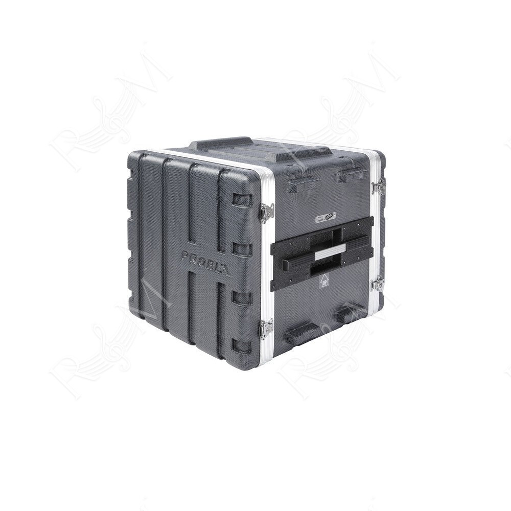 Custodia a rack 19' - 10 unità - realizzata in 'Polietilene FORCE'. Profondità interna utile: 420 mm