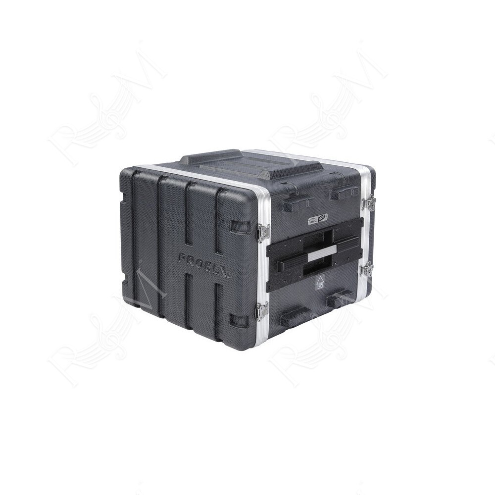 Custodia a rack 19' - 8 unità - realizzata in 'Polietilene FORCE'. Profondità interna utile: 420 mm