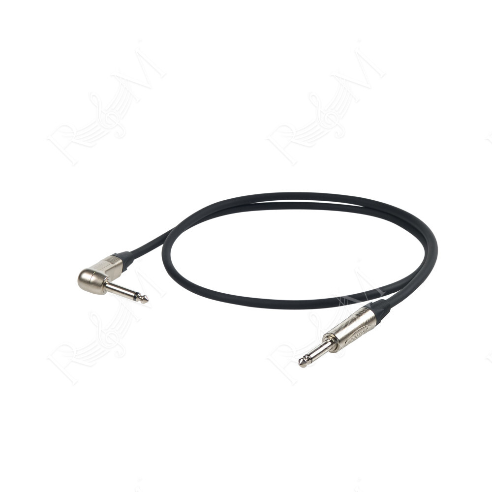 Cavo professionale per strumenti con connessioni spina jack Mono Ø 6.3 mm Neutrik - spina jack Mono Ø 6.3 mm ad angolo Neutrik/N