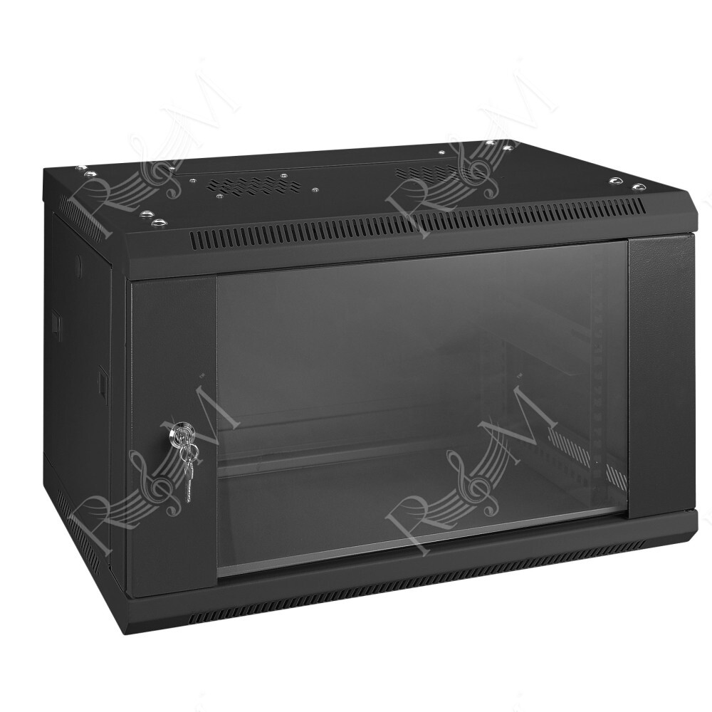 Armadio modulare a rack 19", per installazione da parete, a 6 unità