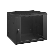 Armadio modulare a rack 19", per installazione da parete, a 9 unità. Doppia apertura