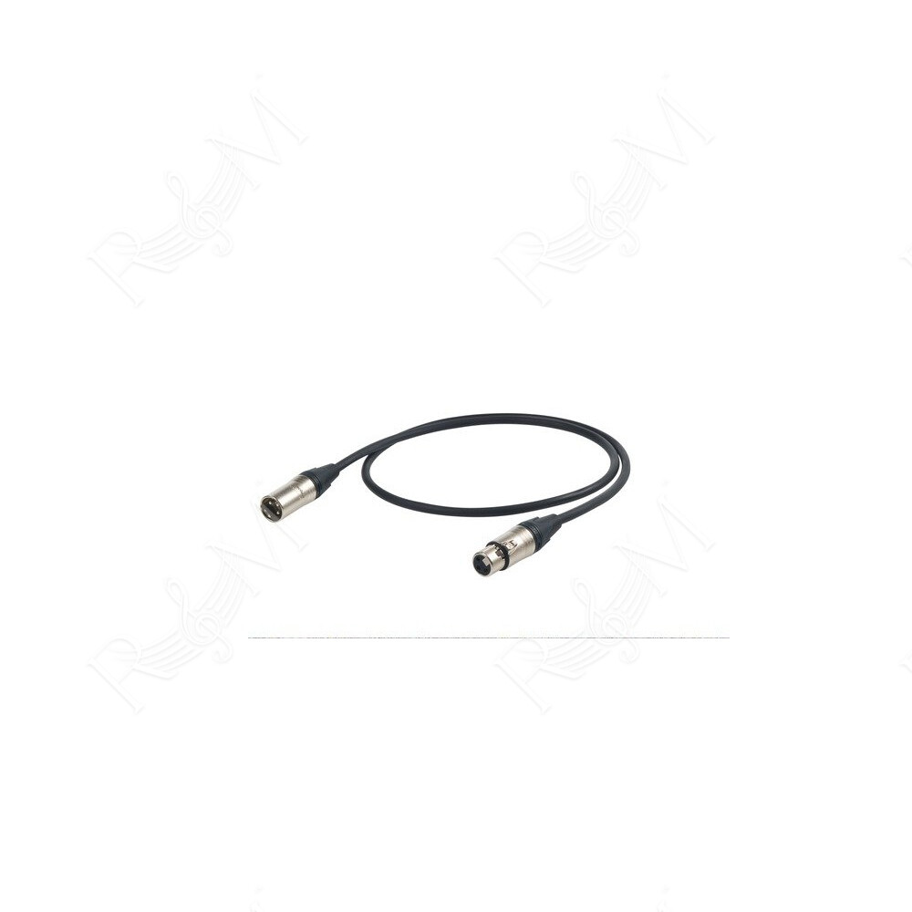 Cavo professionale DMX per segnale DMX512 con connessioni presa volante XLR 3P Neutrik - spina volante XLR 3P Neutrik/NC3FXX - D