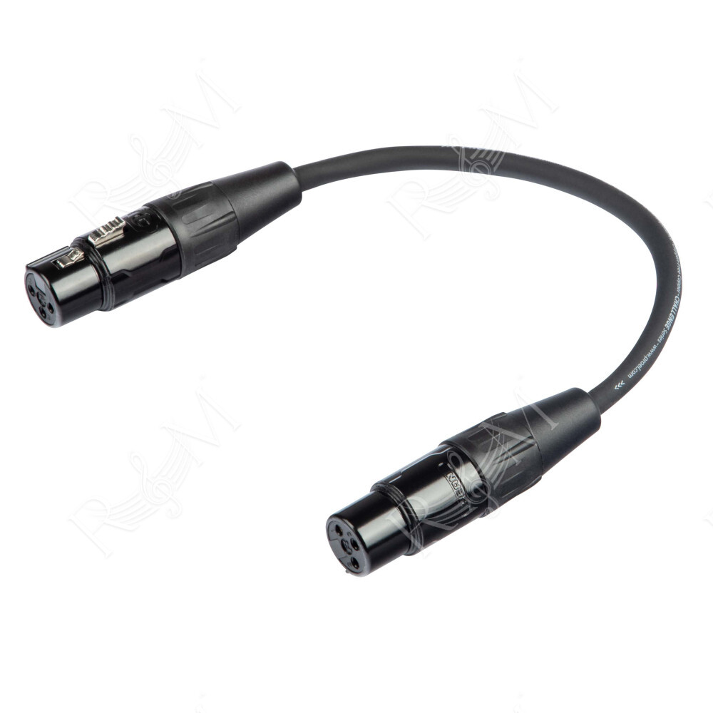 Cavo audio professionale adattatore per cambio genere con connessioni – 2 x presa volante XLR 3P REAN. Colore disponibile: BLung