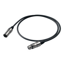 Cavo professionale DMX per segnale DMX512. Lunghezza 10 m. Colore disponibile: NeroAltre lunghezze disponibili: visualizzare le 