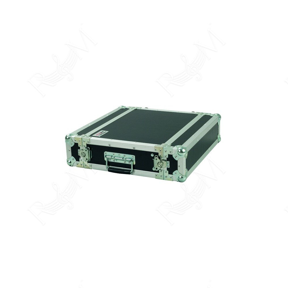 Flight case 2U a rack 19', profondità utile corpo 25cm.