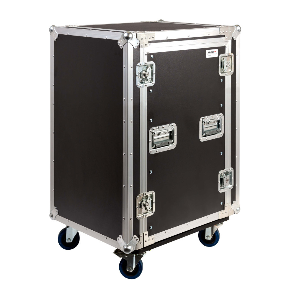 Custodia COMBO 19' 16U con portamixer 10U regolabile in altezza, profondità utile corpo 45 cm.