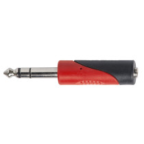 Adattatore spina 6,3 mm stereo > presa 3,5 mm stereo.