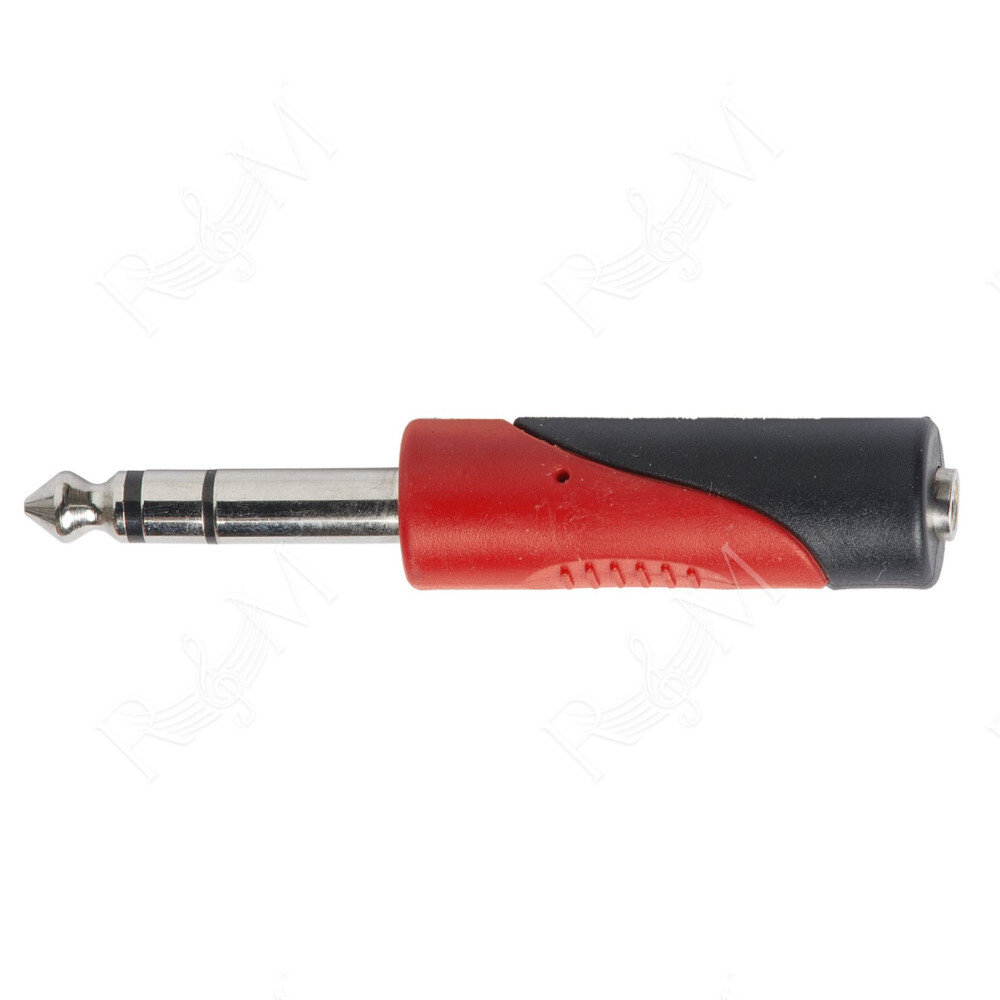 Adattatore spina 6,3 mm stereo > presa 3,5 mm stereo.