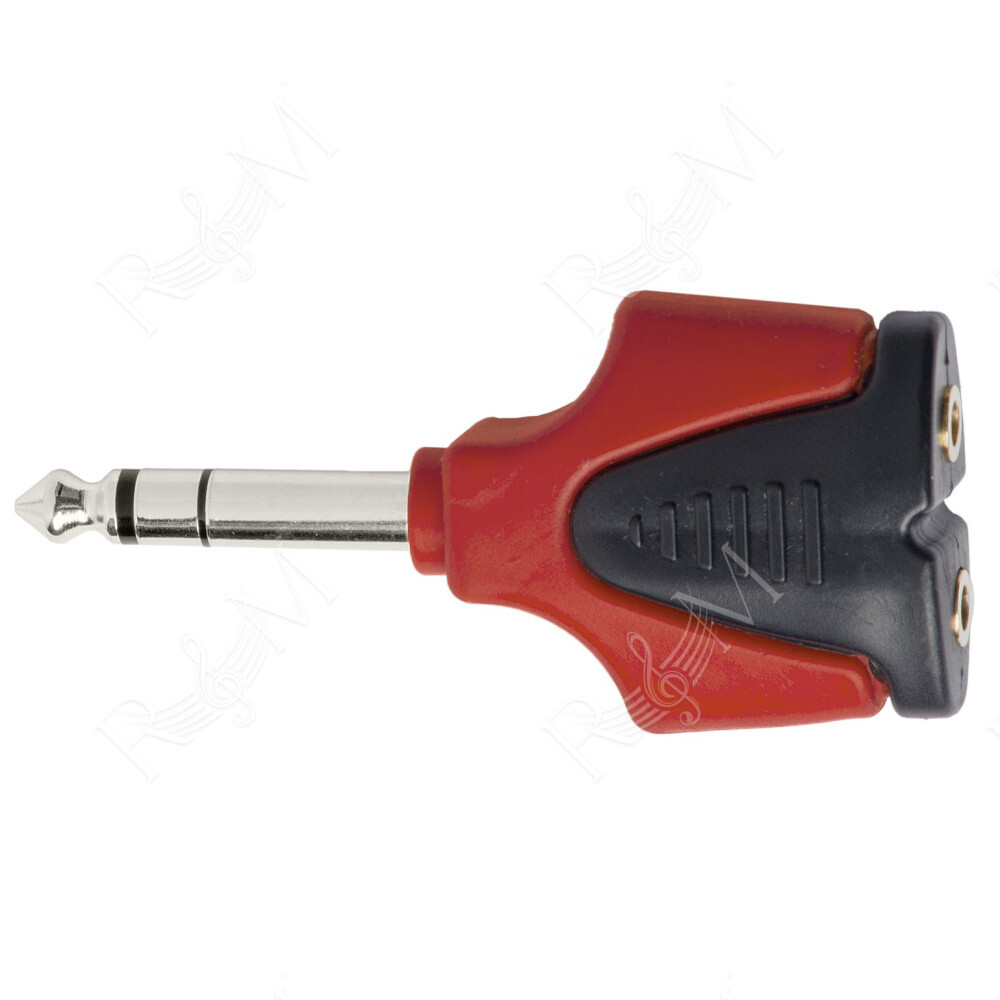 Nuovo adattatore spina 6,3 mm stereo > 2 x presa 3,5 mm stereo.