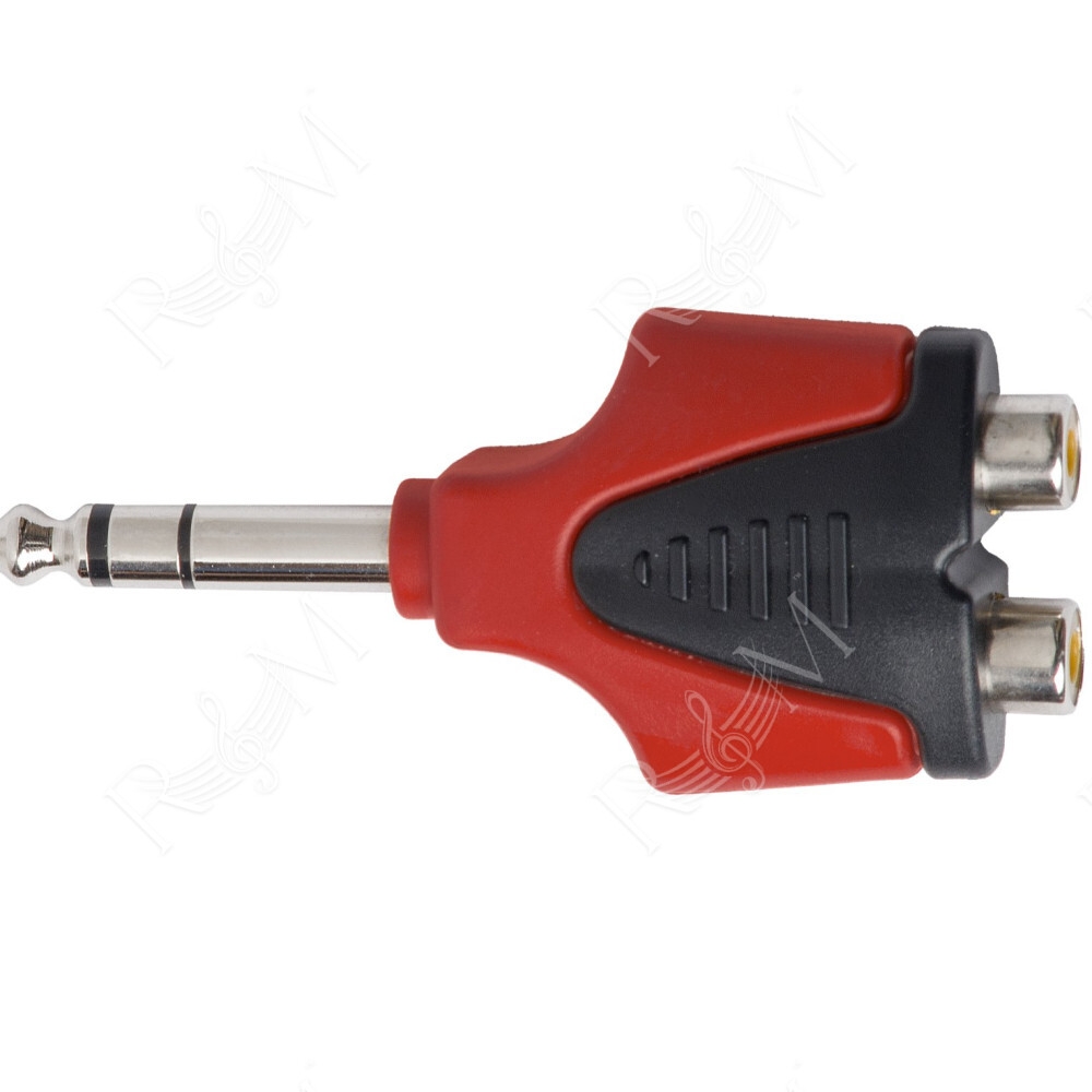 Nuovo adattatore spina 6,3 stereo > 2 x presa RCA.
