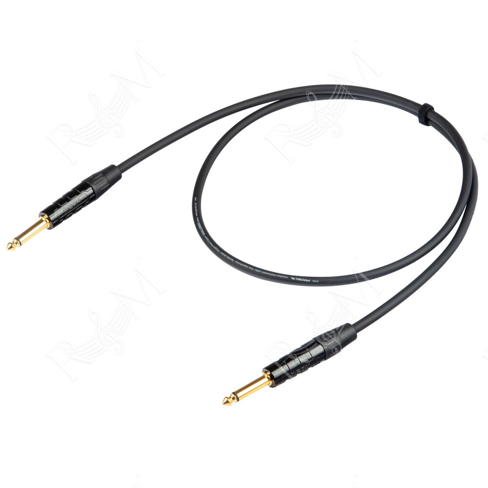 Cavo professionale per strumenti con connessioni spina jack Mono Ø 6.3 mm REAN - HPC115 - spina jack Mono Ø 6.3 mm REAN. Lunghez
