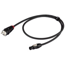 Cavo elettrico assemblato professionale PROEL con cavo HPC3025FG “flame retardant” 3x2.5 mm2. Disponibile in nero. Lunghezza: 5 