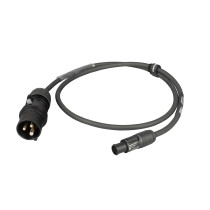 Cavo elettrico assemblato professionale PROEL con cavo HPC3025FG “flame retardant” 3x2.5 mm2. Disponibile in nero. Lunghezza: 1.